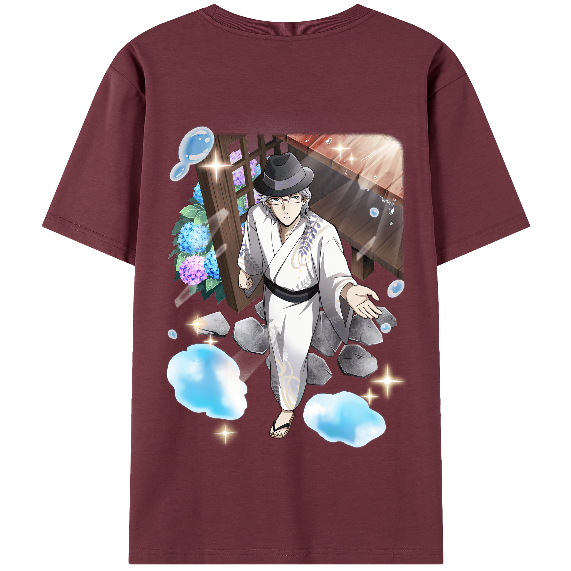 （画像用） 文豪ストレイドッグス Bungo Stray Dogs 綿100％半袖Tシャツ（背面プリント）